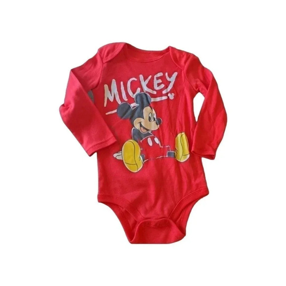 18m Mickey 3 piece Bodysuit and Bib Set - Picture 4 of 5